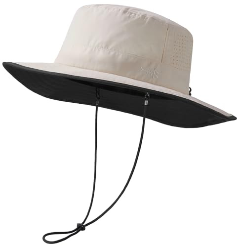BASSDASH UPF 50+ Chapeau de pêche résistant à l'eau avec Maille perforée au Laser réglable pour Hommes et Femmes, randonnée en Plein air