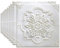 Oemmn 3D Wandpaneele Selbstklebend 10 Stück Wandverkleidung Selbstklebend XPE Wandaufkleber Wasserdicht Wandtapete, 35 x 35cm Wall Panel für Decken, Wohnzimmer, Küche (Weiß-2)