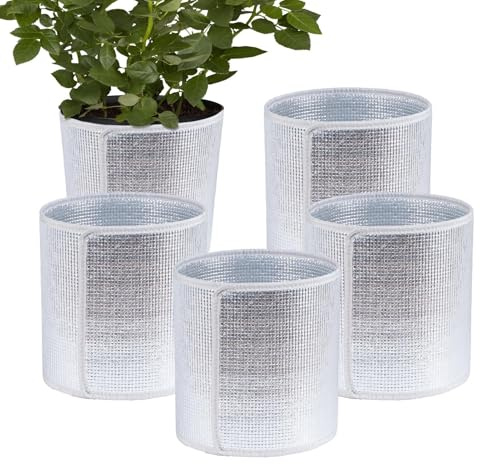 Fundas de macetas de Invierno | 5 Fundas anticongelantes de protección para arbustos, anticongelante, para Clima frío al Aire Libre, balcón