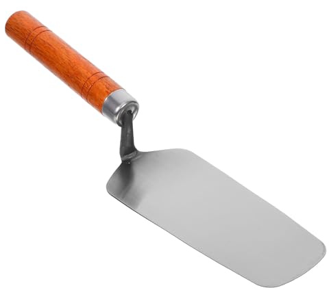 WOONEKY Cazzuola per Intonaco in Acciaio Inox 45# Cazzuola Piatta per Muratura Impugnatura Ergonomica Utensile Professionale per Finiture di Cemento e Piastrelle Adatta per Lavori