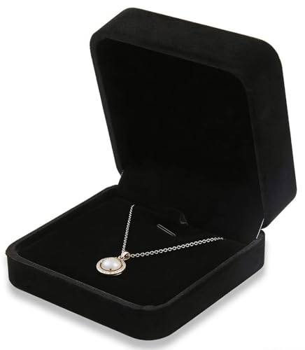Tuwonwa Boîte De Présentation En Velours Pour Collier Et Bracelet, Noir, écrin à Bijoux élégant Avec Intérieur Moulé, Coffret De Rangement Et D’exposition Pour Pendentifs Et Chaînes