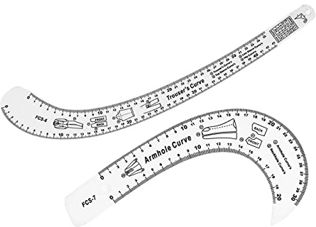 2 Pieces Sewing French Curve Ruler Fashion Design Pattern Making