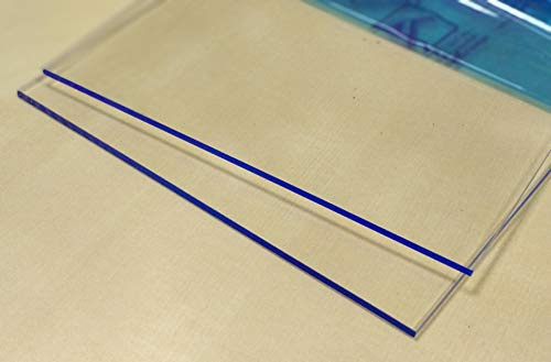 Laserplast Packung mit 5 Stück, Plexiglas-Platte, transparent, 3 mm, A6 (105 x 148 mm), Acryl