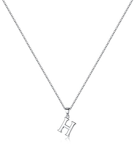 TINGN Halskette Damen Silber 925, Zierliche Kette mit Buchstaben Hypoallergene Initialen Halskette Mädchen Buchstaben B Kette Anhänger Silber Buchstabenkette für Damen Mädchen Geschenke für Frauen