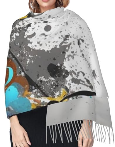 WSOIHFEC Musical with Spray Women's Scarf Winter Fashion Shawl Wrap Warm Soft Fringed Scarf Fashion Long Scarves Lightweight Scarf Blanket for Men Women