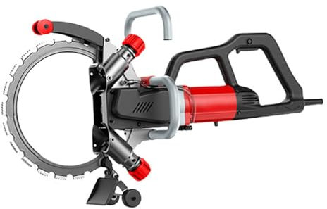 Ring Concrete Saw, Electric Brushless Circular Saw with 270mm Cutting Depth, 3000RPM Handheld Concrete Wall Cutting Machine for Reinforced Concrete Masonry Stone Wall,Red8800W