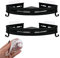 ARTALEJ- Pack Organizador Baño-2 Estantes Esquinero Ducha Sin Taladro+4 Ganchos Auxiliares+1 Gancho con Ventosa. (Negro)