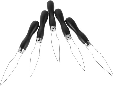 VILLFUL Strumento per Infilare in Legno e Metallo Kit 5 Pezzi Aiuto Rapido per Abbottonare e Fissaggio Sicuro per Cucito per Anziani