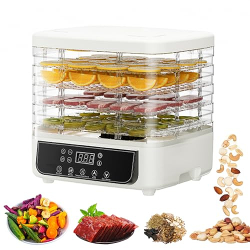 5 Tier Food Dehydrator, Electric Fruit Dryer Machine with Removable Trays
