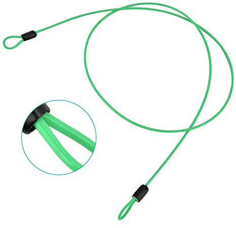 Hamwesh Mini Câble Antivol Professionnel en Acier, Câble Antivol à Boucle de sécurité Portable de Haute fiabilité pour Les Voyageurs et Les Propriétaires de Vélos (Green)