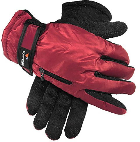 RockJock Ladies Womens Outdoor Windproof Winter Work Sports Action Snow Ski Gloves Red