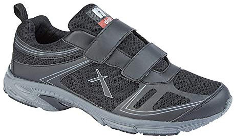 Dek Mens Orkney Super Lightweight Memory Foam Touch Fastening Trainers Black 10 UK