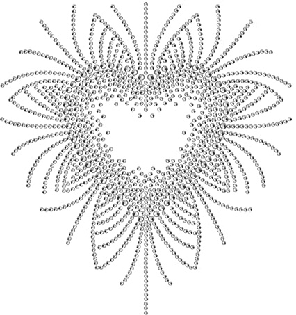 SUPERDANT Heart Shape Crystal Rhinestone Decals White Rhinestone Transfers Patches Love Iron on Applique Diamond Heat Transfer Sticker for Girl Colthing Hooded Sweatshirt Gift for Mother's Day