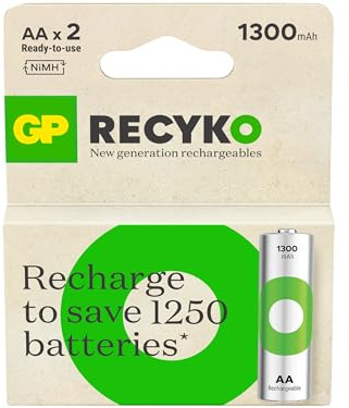 GP Batteries ReCyko 1300 AA Pencil - Batteria Ni-MH, 1,2 Volt, 2 pz