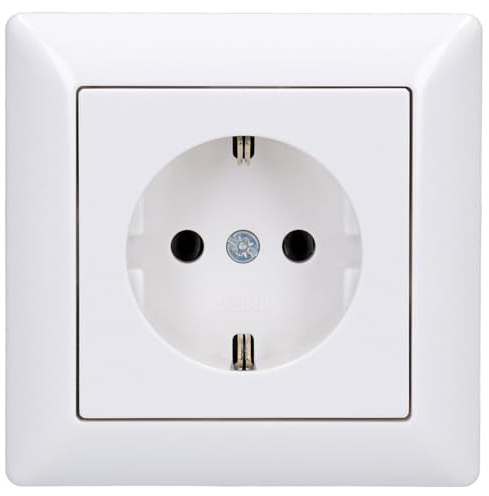 Jung SCHUKO Set Alpinweiß Serie AS AS581WW Rahmen 1-fach + A1520WW SCHUKO® Steckdose