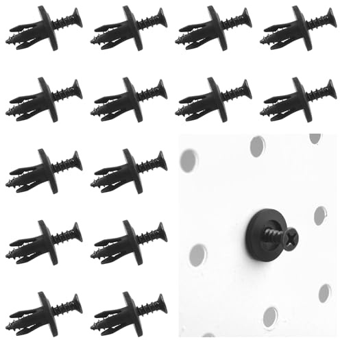 Pegboard Peg Hooks with Inserts Screws for Hanging Mounting (Small Size) | 1/4 Pegboard Accessories Organizers, Screw with Peg Board Locks Set, Hardware for Shelves, Bins, Racks Mounting / Hanging