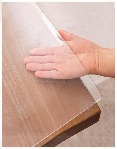 Genérico 1.5mm Protector Mesa Transparente Hule mesas Rectangular,PVC plastico Mantel antimanchas180x60cm Esmerilado Mantel Protector Cubre Mesa Cristal,Impermeable sin Encogimiento Inodoro a Medida