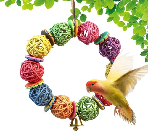 Juguetes para Aves,Accesorios para Morder para Periquitos - Juguetes de Forrajeo para Masticar y Destrozar,para Cacatúas Guacamayos Agapornis