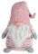 Rebecca Mobili Gnomo Decorativo, Folletto Rosa Grigio, Poliestere, Addobbo Casa - Misure: 30,5 x 19 x 13 (HxLxP) cm - Art. RE6504