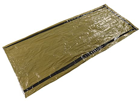 Överlevnad Biwaksäck 0,03 mm PE aluminiumfolie överlevnad sovsäck bekväm säker rivsäker med förvaringsväska