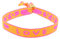 Selfmade Jewelry - Statement Festival Armband Stoff Armband Damen Stoffarmbänder in Pink für Festival Outfit Damen (HAPPINESS (Pink-Orange-Grün)) (LOVE (Neon-Orange))