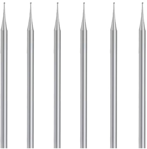 Myingaou 6-Teiliges KugelfräSer-Set, KugelfräSer mit 3/32-Schaft, Schmuckschnitzbits (1 mm)