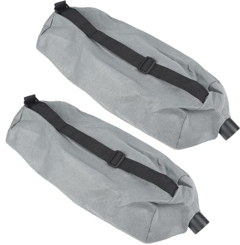 2PCS Sander Dust Bag, 20x8 Inch Abs Dust Collection Bag with Adjustable Strap, Universal Replacement Grey Color Sander Dust Bag Drill Sander Attachment Sander Sander Accessories