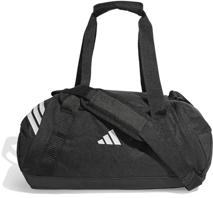 adidas Unisex Tiro Duffle Bag Small Duffel Bag, Black/White, One Size