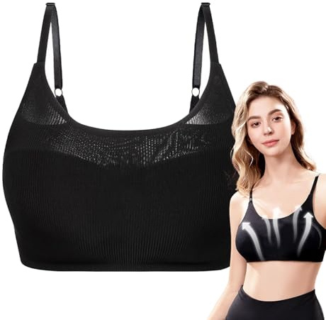 Massaggiatore Elettrico per Seno | Reggiseno Massaggiatore Rassodante Seno,Corpetto Riscaldante Riutilizzabile con 3 Modalità per Post Gravidanza Allattamento e Maternità