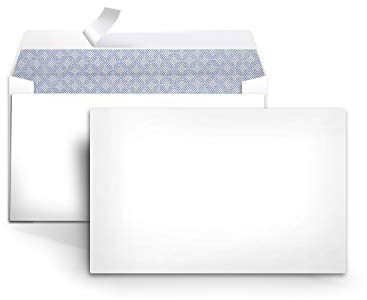 Amazon Basics #6 3/4 Security-Tinted Self-Seal Envelopes for Invoices and Documents, White, 300-Pack