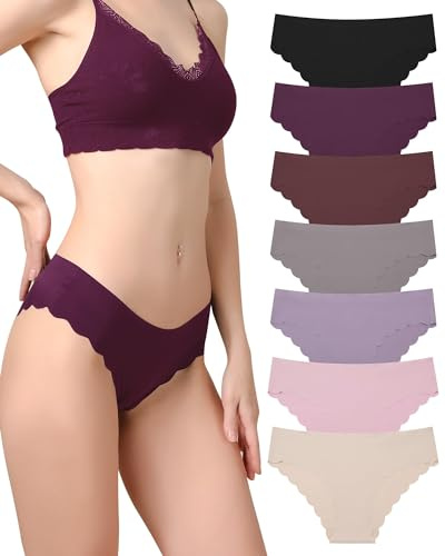 Levao Culotte sans Couture Femme Invisible Slip sous-Vêtements Lot de 7