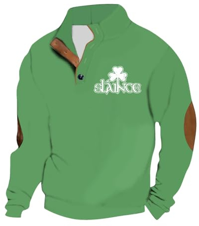 Chaqueta de cuero con flecos para hombre casual SAN Pa Print sudadera sin capucha de manga larga para hombre, caqui, M