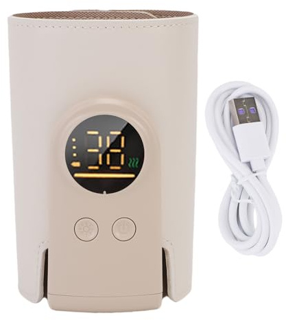 Oreilet Calentador Botellas Portátiles, Caldera Agua Caliente Viaje Inalámbrico Recargable para Leche, té, café, Hervidor Eléctrico Temperatura Constante Calentador Leche Materna