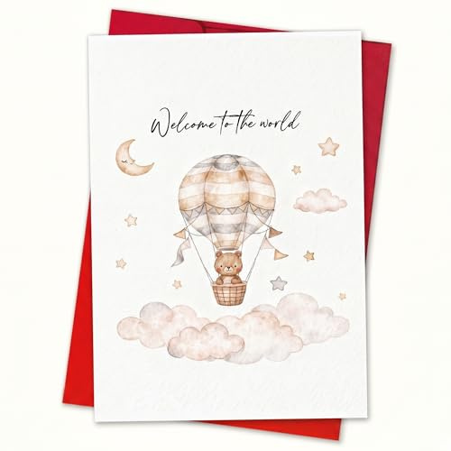Tazuxetuqe Bienvenidos Al Mundo Tarjeta De Felicitación Para Recién Nacidos Mensajes Especiales De Felicidad Para Padres Primerizos Obsequio Único Para Nuevos Padres Enca
