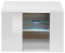 Vitrine Roana Weiß Tiefzieh Hochglanz 45x31x38cm Schrank Wohnzimmerschrank Beistellschrank Stauraumelement Wohnzimmer Mehrzweckschrank Stauraum Größe mit Beleuchtung