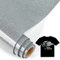IModeur Glitter Silver Iron on Vinyl — 30.5 x 153 cm Heat Transfer Vinyl for Fabric, PET Backing Silver Vinyl for T-Shirts, Clothes, Hats, Bags and Other Textiles, HTV Vinyl Roll Easy to Weed
