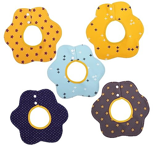 Beatifufu 5stücke Lätzchen Aus Baumwolle Wasserdichte Und Saugfähige Sabberlätzchen Für Kleinkinder Für Täglichen Gebrauch Und Besondere Anlässe