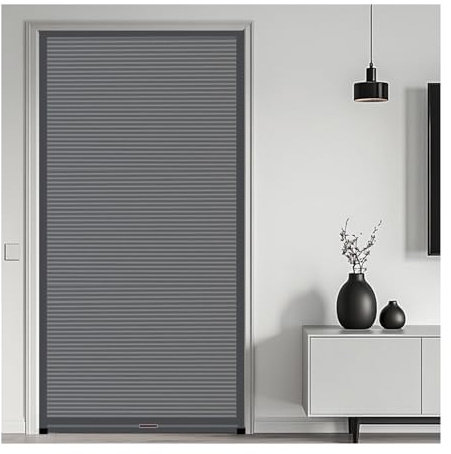 Pull-Down Kitchen Serving Window Doors, Cellular Concertina Accordion Folding Door, Water Proof Invisible Divider Door for Closet Cupboard Wardrobe RV Patio