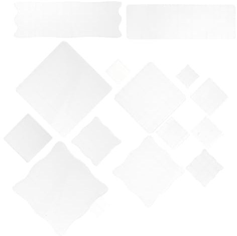 LIGIGWASH 14 St Delar Transparenta Stämpelblock i Akryl med Rutnät och Grepp Hög Genomskinlighet Reptålig och Lätt Vikt för Scrapbookingstämpling