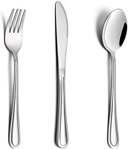 HaWare Kids Cutlery Sets, 9 Piece Stainless Steel Toddler Children Flatware Silverware Includes 3 Knives, 3 Forks, 3 Spoons, Mirror Finish & Dishwasher Safe