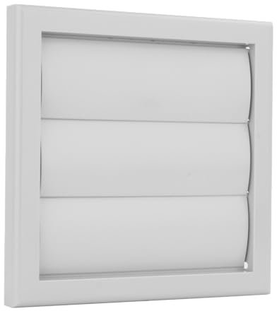 Vents 4 inch Grey External Gravity Grille Air Vent Cover 100 mm Extractor Fan Back Draught Shutter Covers Ducting Tumble Dryer Bathroom Outside Wall Ventilation Hose Duct Grill