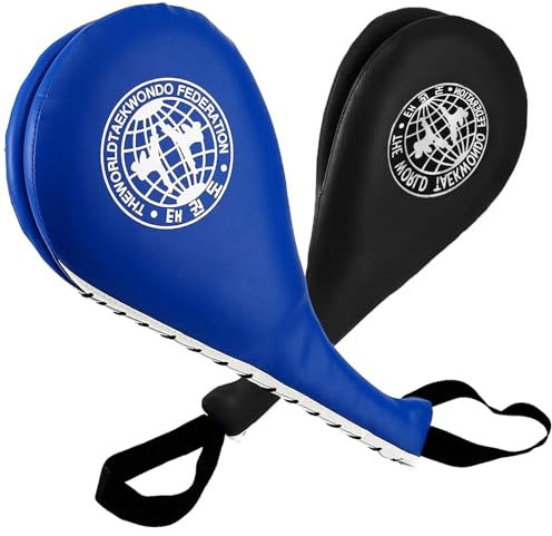 Retoteng Taekwondo Doppel-Kick-Zielpolster, langlebige Schlagbox-Pads, Kampfsportausrüstung, Karate, Kickboxen, Schlagpolster, MMA-Pads, für Kinder, Jugendliche, Erwachsene, 2 Stück