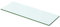 Tidyard Regalboden Glasregalboden Glasregal Glasablage Badablage Duschablage Glasboden Wandablage Badregal für Badezimmer, Glas Transparent 50 cm x 12 cm