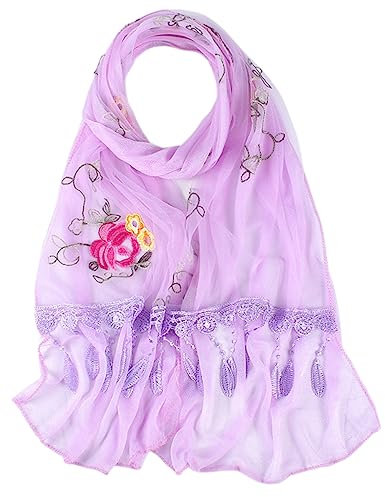 MAIRY Kopftuch Mädchen Geschenke 12 Jahre Damenschal Stola Damen Festlich Schal Damen Festlich Stola Damen Elegant Chiffonschal für Hochzeits Kopftuch Damen für Abendkleid Festliche Damen DE165026