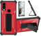Aroepurt Case Compatible for Cat S62 Pro Phone Case Cover [with Tempered Glass Screen Protector] Hybrid Case [Folding Support Magnetic] [Frosted anti-fingerprint] Red