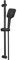 Lonheo Colonna Doccia senza Miscelatore, Saliscendi Doccia Acciaio Inox 70cm con Soffione a 3 Getti, Tubo Flessibile 150cm e Supporto Regolabile, Nero