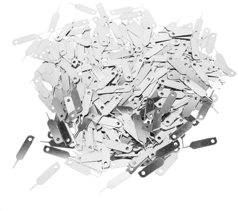 Angoily 400 Unidades de Extractor de Tarjetas SIM: Herramienta de extracción de Tarjetas SIM con Bandeja con Orificio para Colgar, Aguja extractora para teléfonos móviles, Smartphones y tabletas.