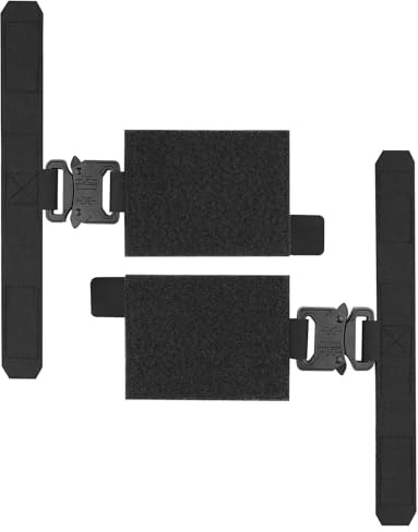 DYCZMALQ Taktisk Cummerbund adapter, snabbfrigörande metallspänne kit för FCPC V5 AVS jaktplatta bärare väst Molle Cummerbund (BK)