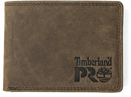 Timberland PRO - Portafoglio RFID in pelle, da uomo, con porta carte rimovibile, taglia unica