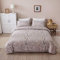 OLDBIAO Bettwäsche 3er Set Mikrofaser Bettbezug 200x220 cm und Kissenbezüge 80x80 cm, Ästhetisch Blume Zweig Design, Grau Bettdeckenbezug Bettdecke Cover für Doppelbett